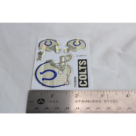 Vintage NFL Prism Sticker 1993 Vending Machine Indianapolis Colts Football Team - Picture 3 of 4